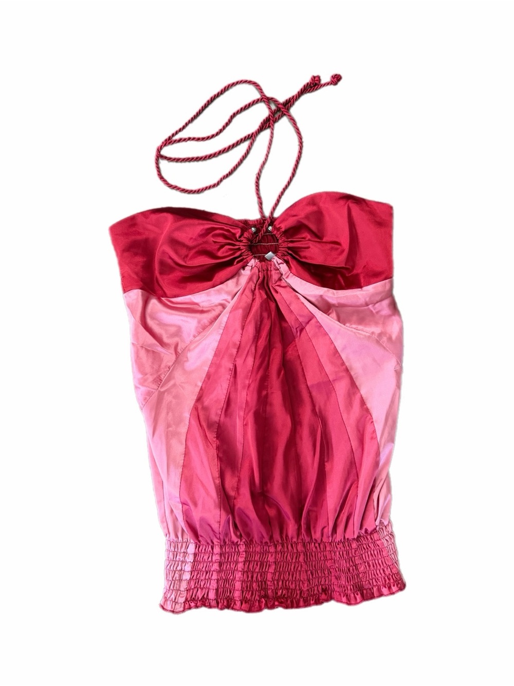 Y2K 2000’s Charlotte Russe Pink and Magenta Bandeau Halter Top